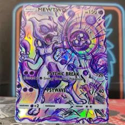 Mewtwo " Psychic Break ” Custom – Textured Foil Card ACG Fan Art Collectible - Image 5