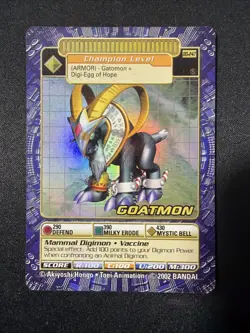 VINTAGE 2002 Foil Goatmon BO-247 S Digi Battle Digimon Card - Image 1