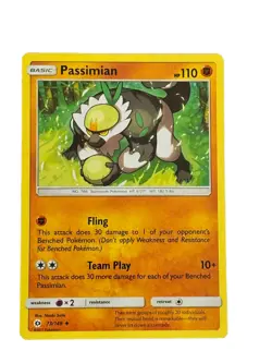 New: 2017 Pokemon TCG Passimian Sun & Moon 73 Regular Uncommon - Image 1