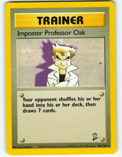 Imposter Professor Oak - 102/130 Base Set 2 - Pokemon TCG - 2000 - Image 1