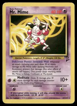 Mr. Mime #027/130 Base Set 2 Pokemon (1P) - Image 1