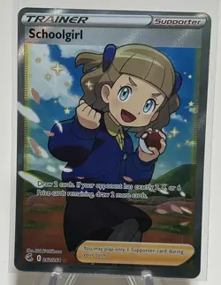 Schoolgirl 262/264 - SWSH Fusion Strike Pokemon TCG Full Art Trainer NM - Image 1