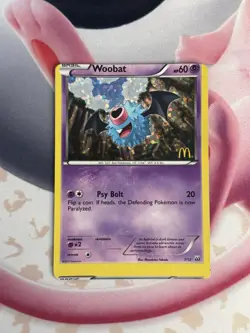 Pokemon Card - Error Miscut Woobat Swirlix !!! McDonald's Promo 1/1 Error - Image 1