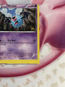 Pokemon Card - Error Miscut Woobat Swirlix !!! McDonald's Promo 1/1 Error - Image 4