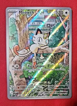 Meowth 106/094 Phantasmal Flames Holo Near Mint Pokemon Card 🔥 - Image 1