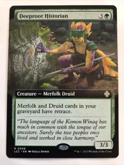 MTG Commander Lost Caverns of Ixalan Deeproot Historian Extended Art 0059 NM R - Image 1
