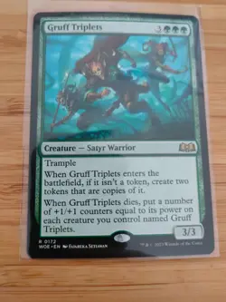 MTG Gruff Triplets 0357 Wilds of Eldraine M/NM Free UK P&P - Image 1