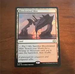 Wizards Bloodstained Mire Rare Land Modern Horizons 3 Colorless - Image 1