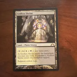 Wizards Godless Shrine Rare Land Gatecrash White Black Regular MTG - Image 1