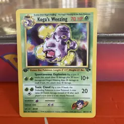 Pokemon TCG Koga’s Wheezing 50/132 1st Edition Gym Challenge Uncommon WOTC - Image 3