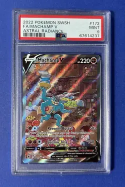 2022 Pokemon Swsh FA/Machamp V Astral Radiance #172 PSA 9 MINT - Image 1