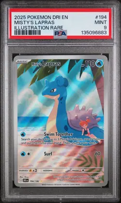 Pokemon TCG Misty's Lapras Destined Rivals 194/182 PSA 9 - Image 1