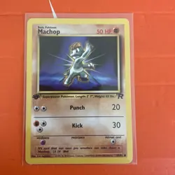 Pokemon TCG Machop 59/82 1st Edition Common Team Rocket WOTC Vintage - Image 1