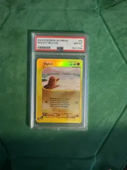 2003 POKEMON SKYRIDGE #50 DIGLETT-REVERSE FOIL PSA 8 - Image 1
