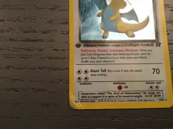 Pokemon Dark Dragonite 1st Edition Holo With Swirl 5/82 Team Rocket HP - Image 4