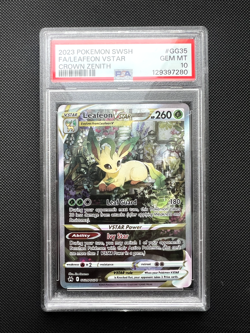 Pokemon TCG: Leafeon VSTAR GG35/GG70 Crown Zenith Galarian | Gem Mint | PSA 10 - Image 1