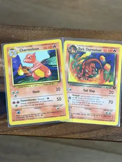 Dark Charmeleon 32/82 & Charmeleon 24/102 Base Set 1999 Pokemon - Image 1