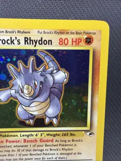 Brock’s Rhydon 2/132 Holo Rare 1st Edition Gym Heroes WOTC Vintage Pokemon - Image 3
