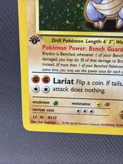 Brock’s Rhydon 2/132 Holo Rare 1st Edition Gym Heroes WOTC Vintage Pokemon - Image 5