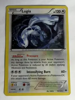 Lugia - 78/124 - Pokemon Fates Collide Cracked Holo Rare Deck Exclusive NM - Image 1