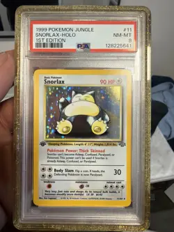 1999 Pokemon Jungle Snorlax Holo 1st Edition #11 PSA 8 NM Mint - Image 3