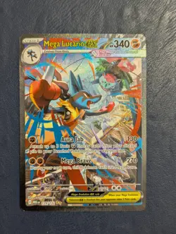 Pokemon TCG Mega Lucario EX Card 179/132 Sir Mega Evolution NM Condition - Image 1