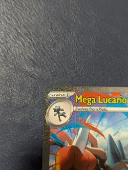 Pokemon TCG Mega Lucario EX Card 179/132 Sir Mega Evolution NM Condition - Image 3