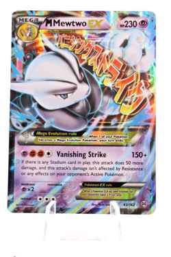 Pokemon M Mega Mewtwo EX Ultra Rare Holo TCG Card 63/162 LP - Image 1