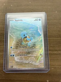 Pokemon Squirtle TCG Holo Illustration Rare Card 170/165 Scarlet & Violet 151 NM - Image 1