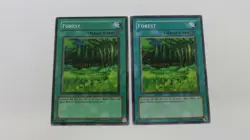 2x UNLIMITED EDITION FOREST MAGIC CARD LOB-046 COMMON YUGIOH NM - Image 1