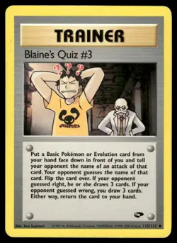 Pokemon Cards Blaine's Quiz #3 112/132 Unlimited Gym Challenge WOTC Uncommon LP - Image 1