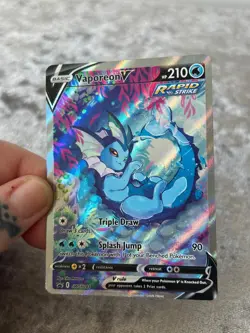 Vaporeon v SWSH181 Pokemon TCG Sword & Shield Holo Black Star Promo Card - Image 3