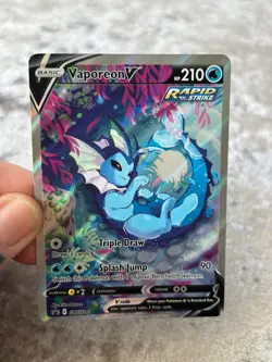 Vaporeon v SWSH181 Pokemon TCG Sword & Shield Holo Black Star Promo Card - Image 4
