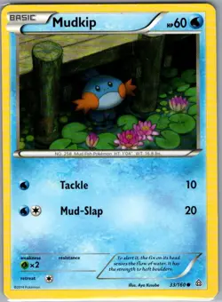 Mudkip 33/160 Non Holo XY - Primal Clash - Pokemon Card - NM - Image 1