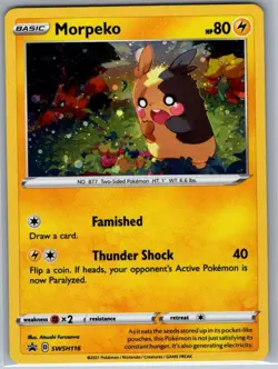 Morpeko SWSH116 Holo SWSH: Sword & Shield Promo Cards - Pokemon Card - NM - Image 1