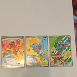 Pokemon TCG MEPI Charmander Squirtle Bulbasaur Holo Card Lot 3 English - Image 1