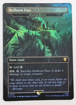 Redhorn Pass - Mouth of Ronom Borderless Lord of the Rings Foil - MTG MYTHIC - Image 1