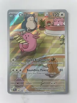 Pokemon TCG: Chansey 187/167 Illustration Rare Twilight Masquerade Mint - Image 1