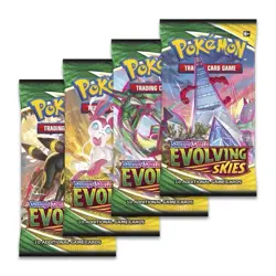 Pokemon TCG Evolving Skies Booster Pack Art Set - Sealed Lot of 4 Packs - Image 1
