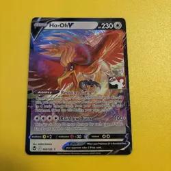 140/195 Ho-oh V Prize Pack Series Stamped Play Pokemon TCG Silver Tempest - Image 1
