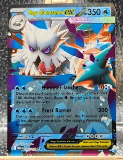 2025 Pokemon Gaming Mega Evolution - MEG EN Abomasnow ex #036/132 Double Rare - Image 1