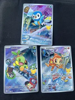 First Partner Lot Lot Of 3 , Piplup ,turtwig,chimchar - Image 1