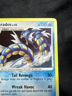 RARE Gyarados Lv.52 19/100 HOLO RARE Diamond & Pearl Stormfront Pokemon - LP - Image 3