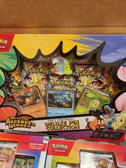 Pokemon TCG Mega Evolution Ascended Heroes First Partner Pin &2 illustration pak - Image 2