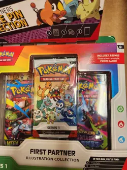 Pokemon TCG Mega Evolution Ascended Heroes First Partner Pin &2 illustration pak - Image 3