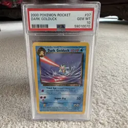 2000 Pokemon Team Rocket Dark Golduck Unlimited Regular #37 PSA 10 - Image 1