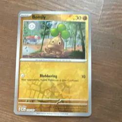 Pokemon Bonsly 110/197 Reverse Holo Common Basic SV03 Obsidian Flames 2023 - NM - Image 1