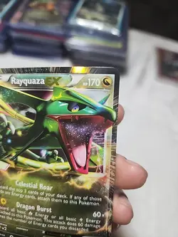 Pokemon Rayquaza EX Ultra Rare B&W Dragons Exalted 85/124 NM- - Image 3