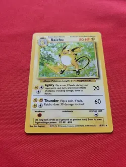 Pokemon: Raichu #12/102 Base Set 2 Holo Rare 2000 WOTC - Vintage LP - C28 - Image 3