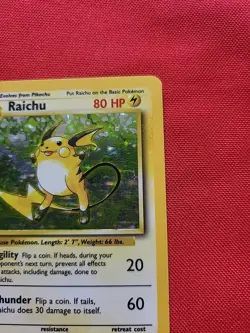 Pokemon: Raichu #12/102 Base Set 2 Holo Rare 2000 WOTC - Vintage LP - C28 - Image 5